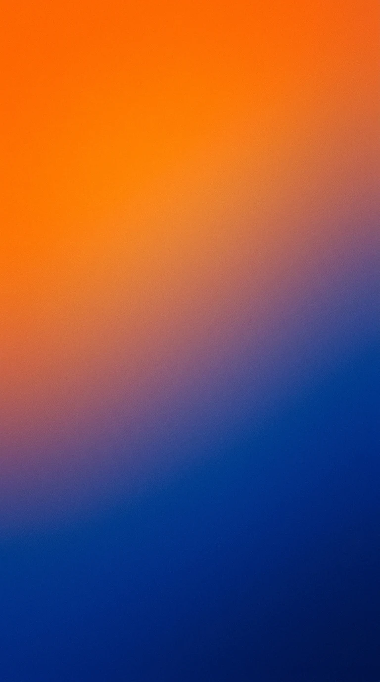 Minimalist Smooth Gradient from Vibrant Orange to Rich Blue - Free 8K and 4K mobile Wallpaper Background