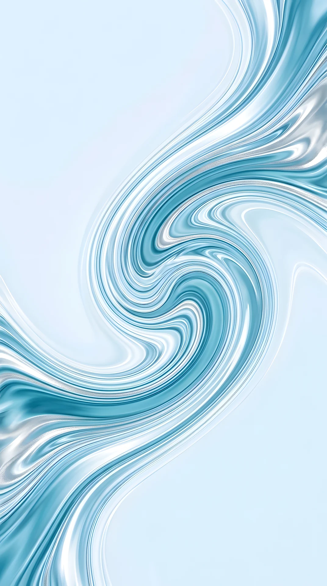 Minimalist Winter Abstract Digital Fluid Art - Free 4K mobile Wallpaper