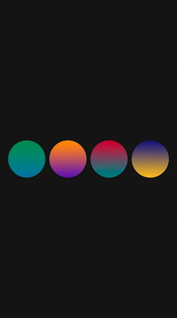 Modern Abstract Gradient Circles on Dark Grey Background - Free 4K & 8K mobile Wallpaper