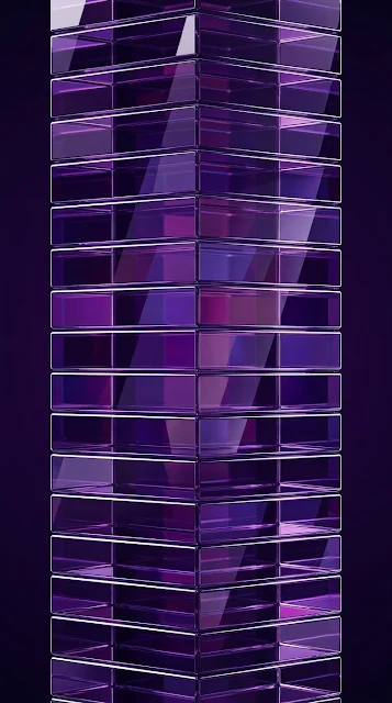 Modern Abstract Stacked Translucent Purple Glass Blocks - Free 4K & 8K mobile Wallpaper