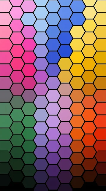 Modern Geometric Hexagonal Gradient Spectrum Mobile Wallpaper - Free 4K & 8K mobile Wallpaper