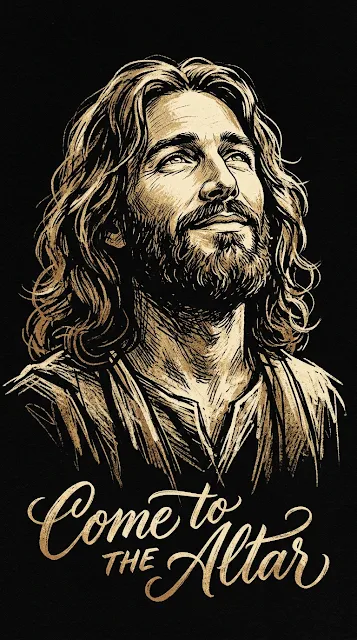 Nostalgic Christian Ink Sketch Portrait of Jesus Christ - Free 4K & 8K mobile Wallpaper