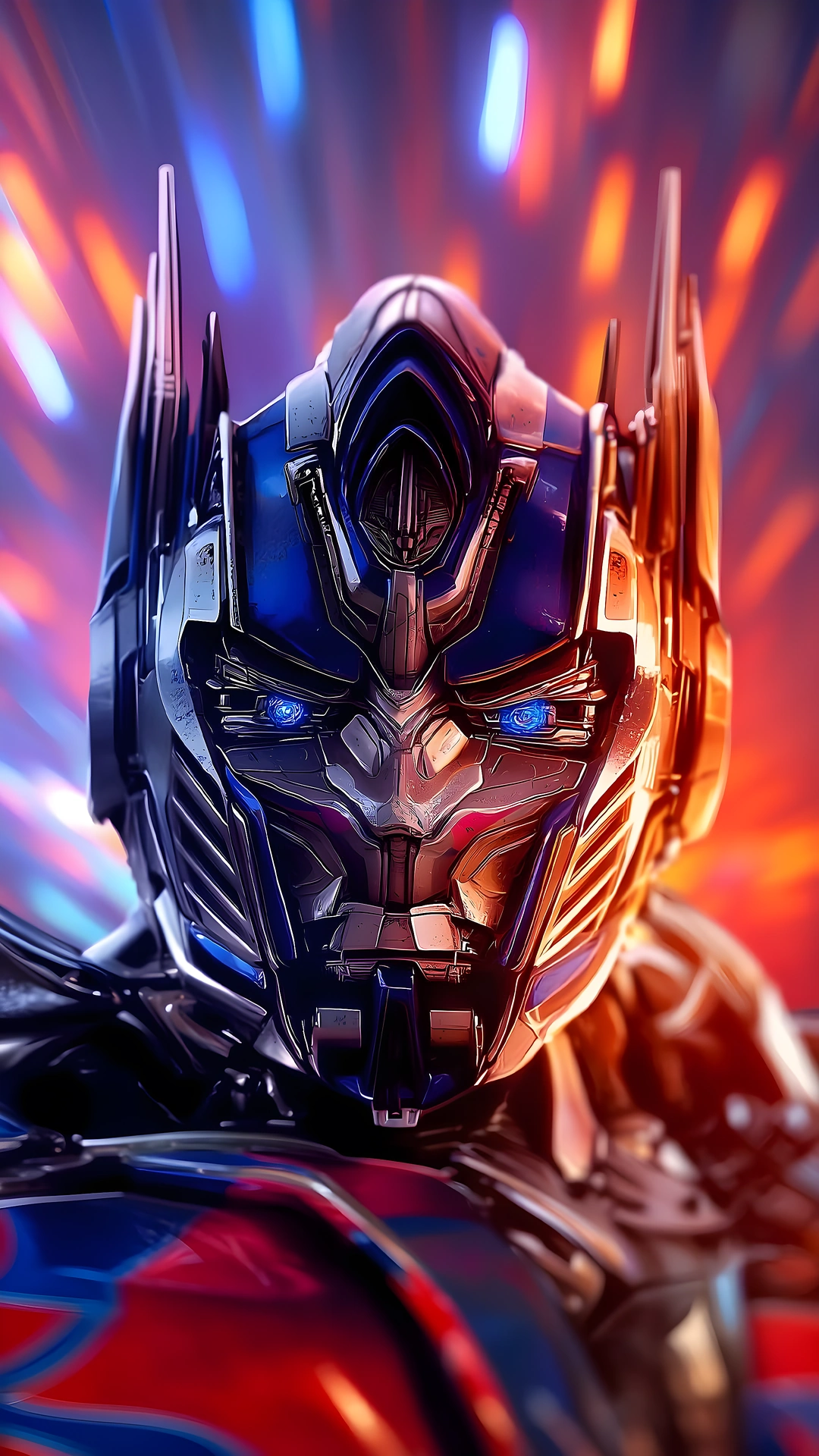 Optimus Prime Neon Motion Portrait HD - Free 8K and 4K mobile Wallpaper Background