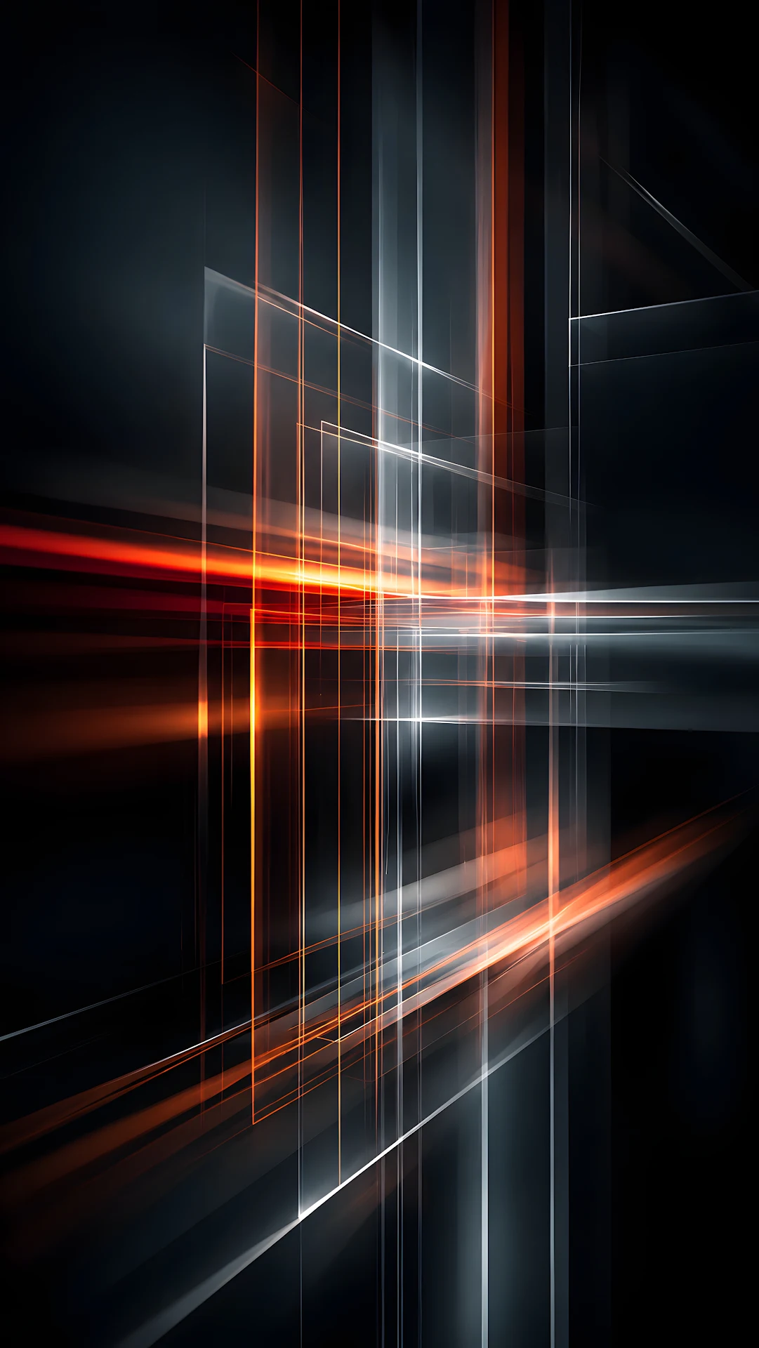 Orange and Silver Glass Line Abstract - Free 4K mobile Wallpaper