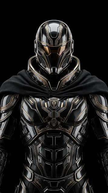 Polished Chrome Cyber Helmet on Dark Minimalist Background - Free 4K & 8K mobile Wallpaper