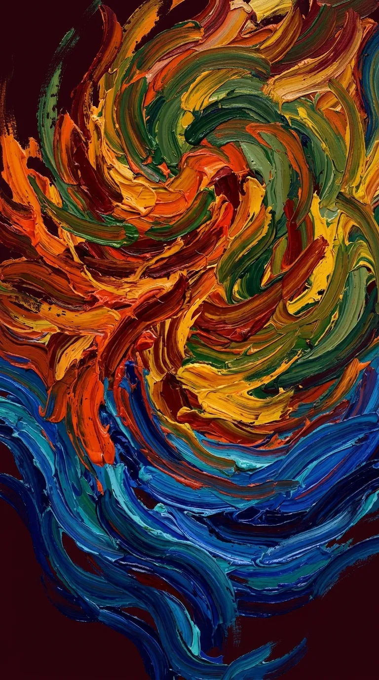 Download Post-Impressionist Abstract Swirling Patterns on Maroon Wallpaper in 4K UHD Post-Impressionist Abstract Swirling Patterns on Maroon - Free 8K and 4K mobile Wallpaper Background