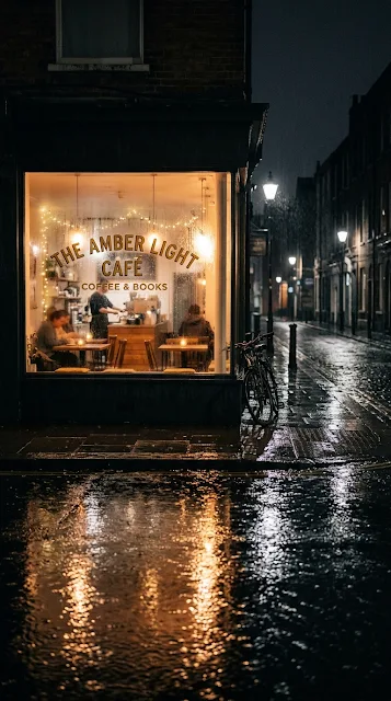 Rainy Cafe Window Late Night City Street Wallpaper - Free 4K & 8K mobile Wallpaper