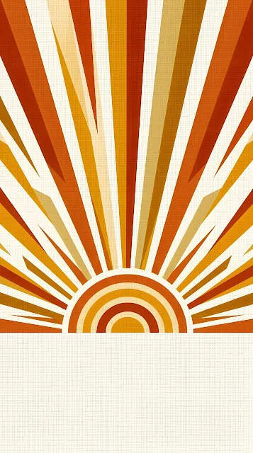 Retro Minimalist Boho Burnt Orange Sunburst Background - Free mobile Wallpaper