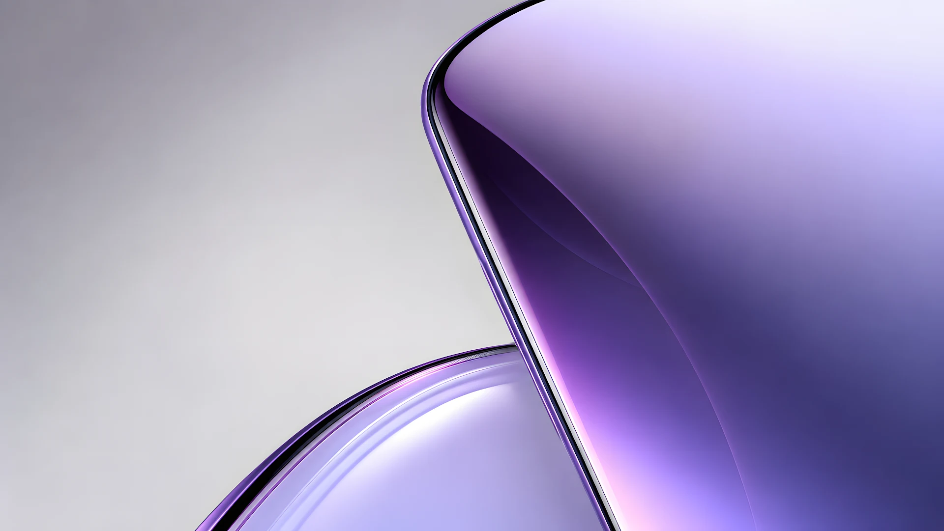 Sleek metallic purple curved abstract shape with smooth lighting - Free 4K desktop Wallpaper