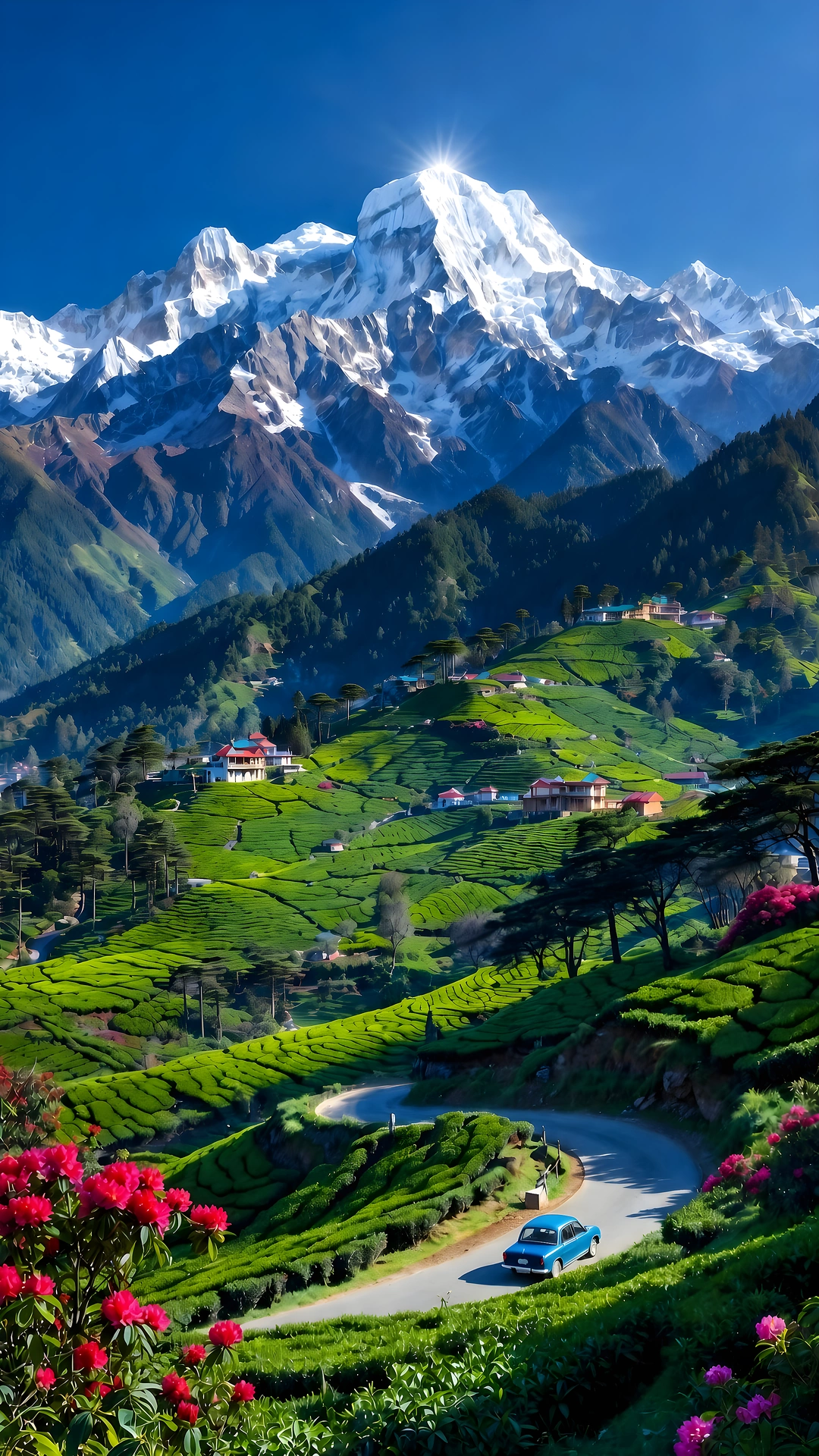 Download Himalayan Mountain Road Tea Plantation 4K 4K Wallpaper Himalayan Mountain Road Tea Plantation 4K - Free 4K mobile Wallpaper