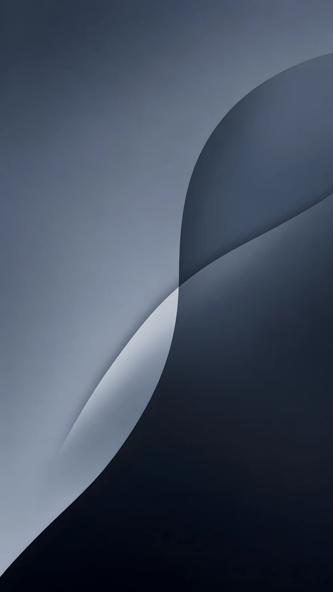 Soft Blue Grey Interlocking Curved Forms - Free 4K mobile Wallpaper