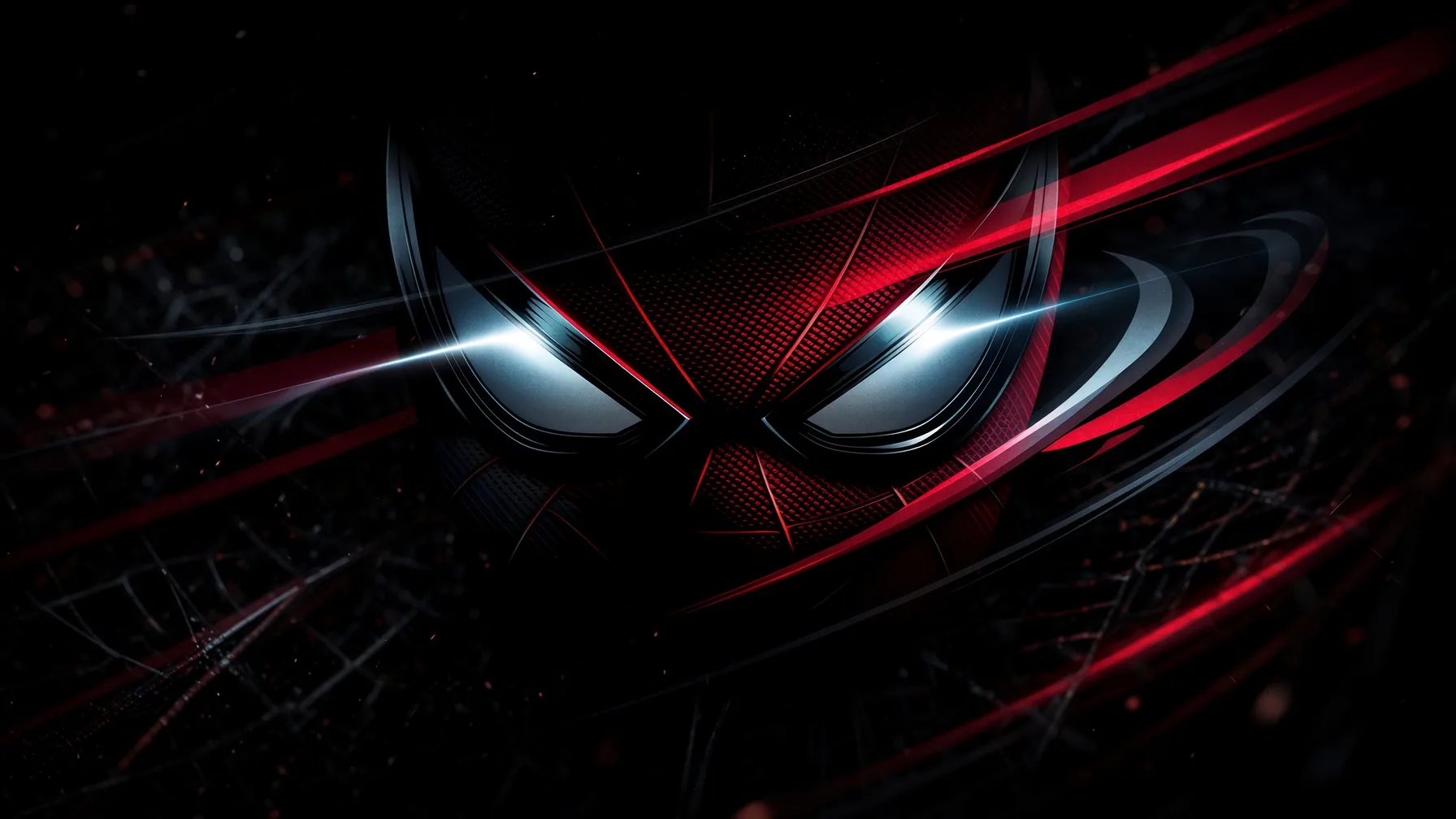 Spider-Man Glowing Eyes Dark Mesh 4K - Free 4K desktop Wallpaper