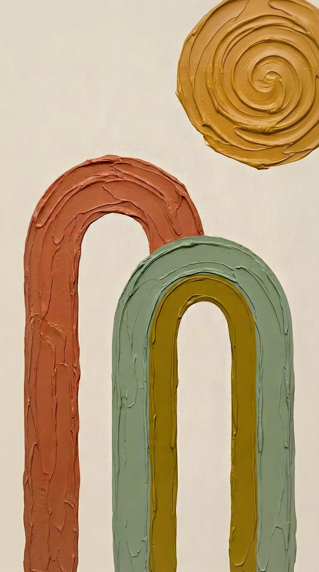 Terracotta Boho Abstract Arch Minimalist Wallpaper - Free 4K mobile Wallpaper