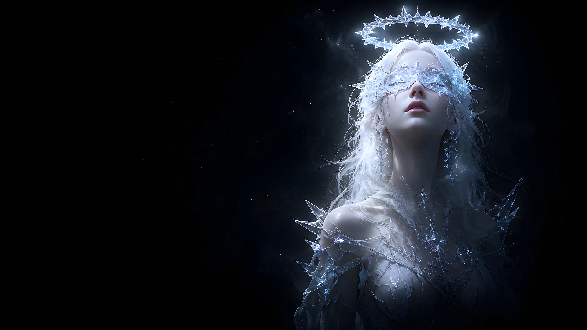 Veiled Celestial Entity Minimalist Desktop Background - Free 4K desktop Wallpaper