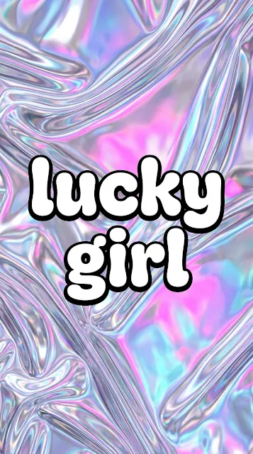 Y2K Holographic Foil Bubble Typography Background - Free 4K & 8K mobile Wallpaper