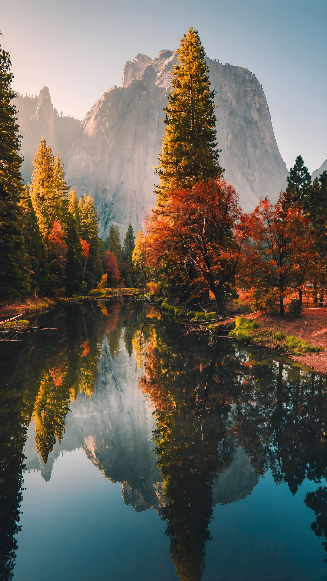 Download Yosemite Valley Autumn River Reflection 4K 4K Wallpaper Yosemite Valley Autumn River Reflection 4K - Free 4K mobile Wallpaper