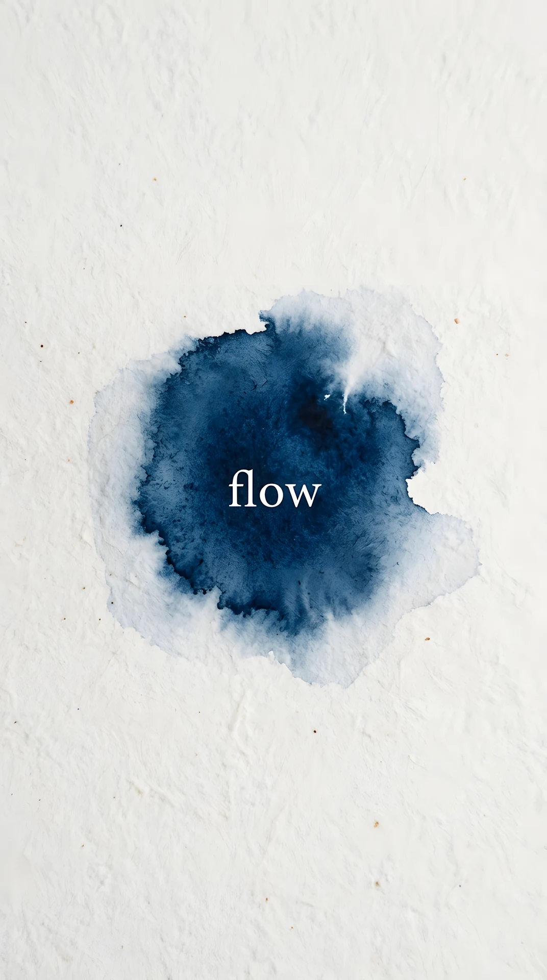 Zen Minimalist Indigo Watercolor Wash Typography Background - Free 4K mobile Wallpaper